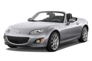 a gray mazda roads convertible car