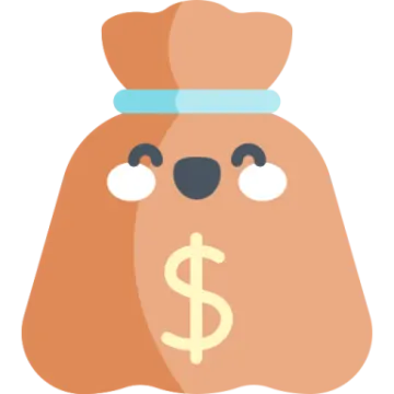 a bag with a dollar sign on it