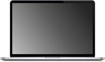 a laptop computer on a white background