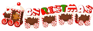 an image of a train with christmas decorations
