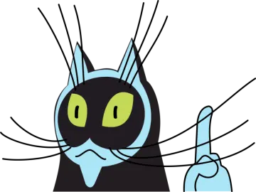 an image of a black cat with green eyes