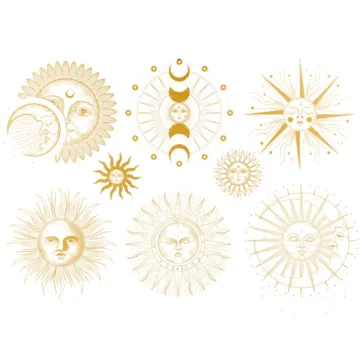 a set of sun and moon symbols