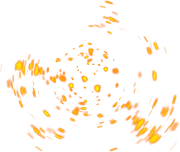 a white background with orange and yellow circles