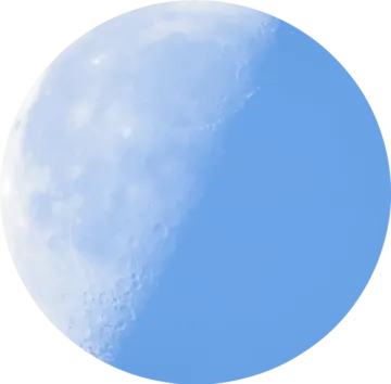 a blue moon with a white background