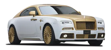 a white and gold rolls royce
