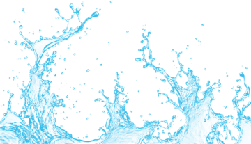 water splash on white background
