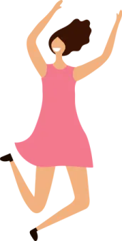 a woman in a pink dress is dancing