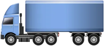 a blue truck on a white background