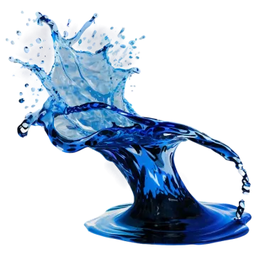 a splash of water on a white background