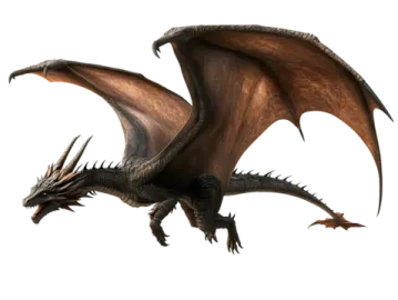 an image of a dragon flying in the air
