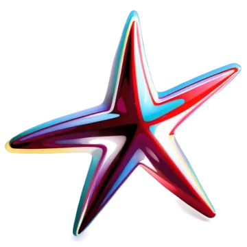 a colorful star on a white background