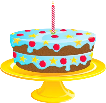 a birthday cake with a candle on top
