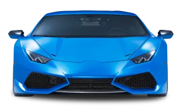 a blue sports car on a white background