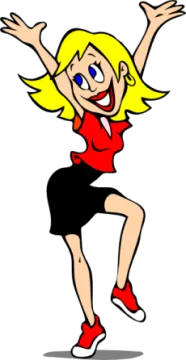 an image of a cartoon girl dancing