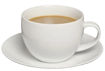 a cup of coffee on a saucer