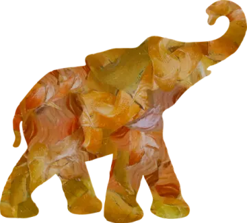 an elephant made out of gum gums