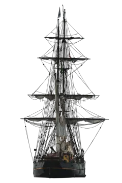 a model of a ship on a white background