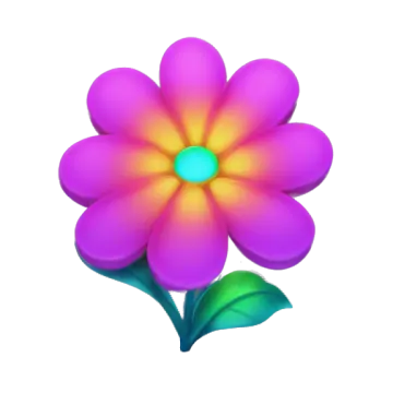 a pink flower with green leaves on it