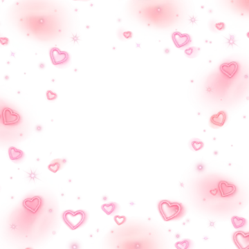 a white background with pink hearts and stars