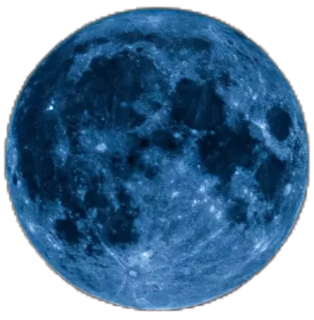 a blue moon on a white background