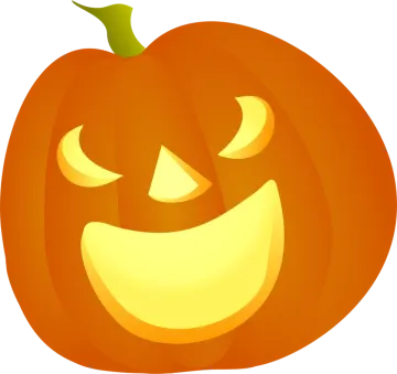 a halloween pumpkin with glowing eyes