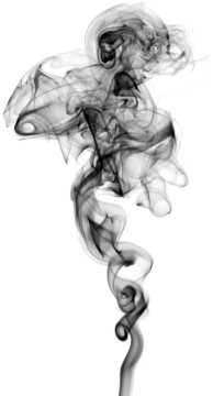 black smoke on a white background