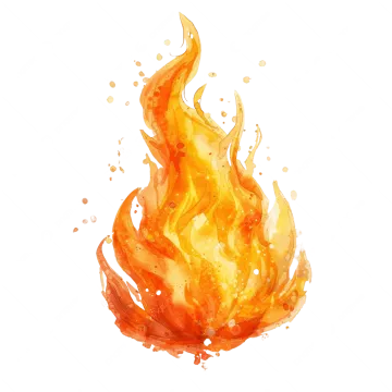 a drawing of a fire on a white background