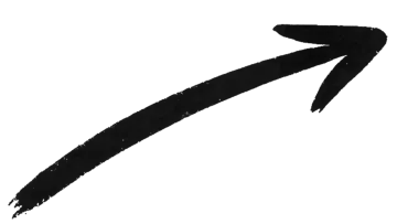 a black arrow drawn on a white background
