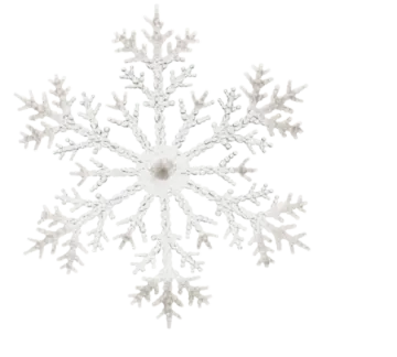 a white snowflake is shown in this image