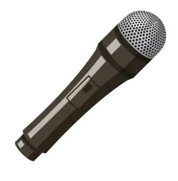 a microphone on a white background