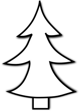 a black and white christmas tree