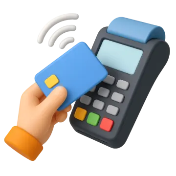 a hand holding a credit card next to a phone