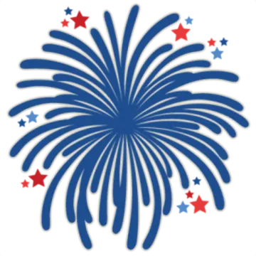 a blue and red fireworks on a white background