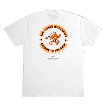 a white t - shirt with an image of a football player in flames