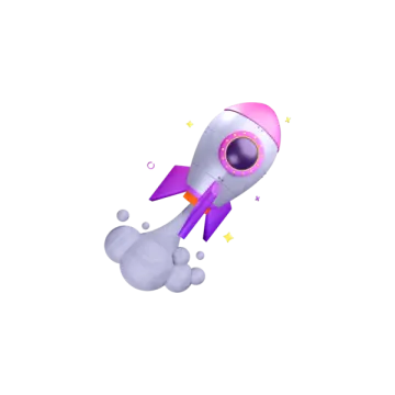 an image of a toy rocket flying through the air