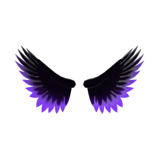 a pair of black wings on a white background