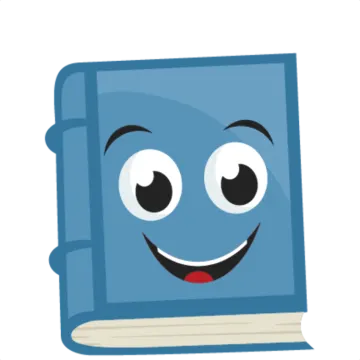 a blue book with a smiling face on it