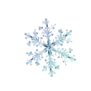a blue snowflake on a white background