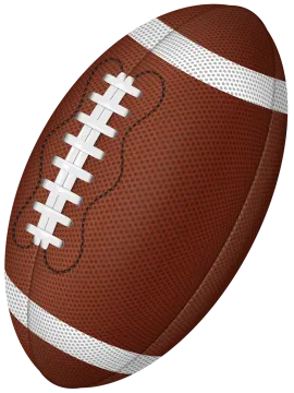 an american football ball on a white background