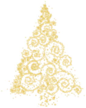 a christmas tree made out of gold stars