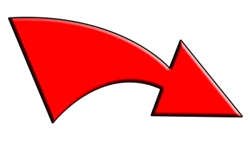 a red arrow on a white background