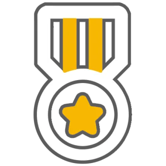 a medal with a star on it