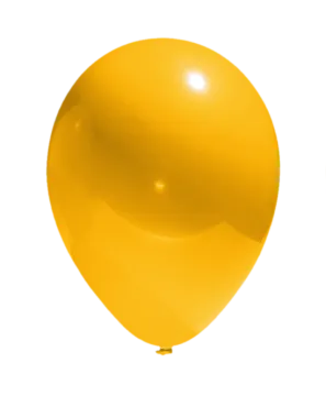 a yellow balloon on a white background