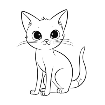 how to draw a cute kitten step by step