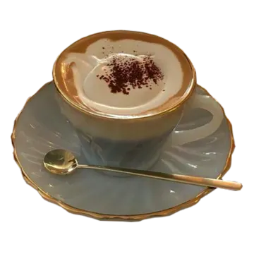 a cup of coffee on a saucer