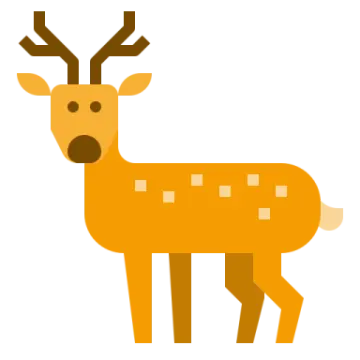 a deer with ant ants on its head