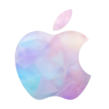 an apple logo on a white background