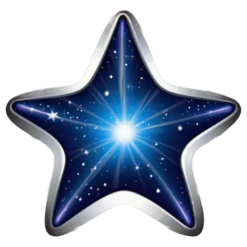 a blue star on a white background