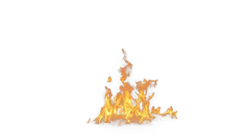 a fire on a white background