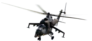 a helicopter is flying through the air